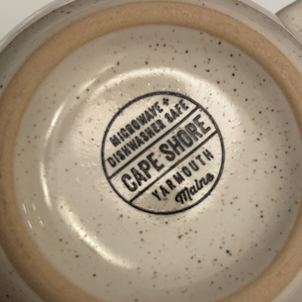 Nantucket Blue and Cream Ceramic Mug - Picture 4 of 4
